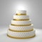 Golden wedding cake