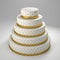 Golden wedding cake