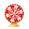 Golden wheel of fortune 3d realistic vector