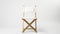 Golden And White Folding Chair With Fine Details