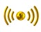 Golden wifi icon