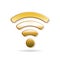 Golden Wifi Illustration