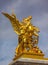 Golden Winged Horse Statue Pont Bridge Alexandre III Paris France