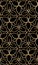 Golden wire seamless flower pattern