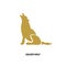 Golden wolf symbol