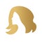 Golden woman with lush hair icon