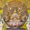 Golden Wood Statue of Guan Yin with 1000 hands