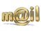 Golden word MAIL with at sign 3D