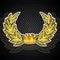 Golden wreath from the crown. Heraldic background for any sport elements