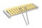 Golden xylophone, 3D rendering