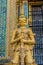 Golden yaksha demon portrait Phra Mondop grand palace bangkok Th