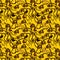 Golden yellow and brown Floral and branches repeating pattern