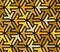 Golden, yellow, geometric islamic pattern with arrows. Color geometric arabic vector texture for cloth, textile