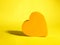 Golden yellow heart background