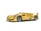 Golden yellow modern super race car - beauty shot