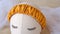 Golden yellow scrunchies headband made out of cotton fabric