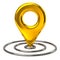 Golden you are here icon