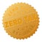 Golden ZERO TAX Medal Stamp