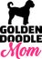 Goldendoodle mom silhouette