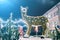 Golder deer statue as christmass decoration