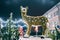 Golder deer statue as christmass decoration