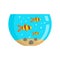 Goldfish aquarium icon, flat style