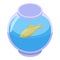 Goldfish in the aquarium icon, isometric style