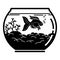 Goldfish aquarium icon, simple style