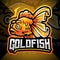 Goldfish esport mascot logo design