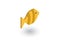 Goldfish isometric flat icon. 3d vector