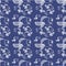 Goldfish pattern white lines on a dark blue background