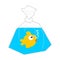 Goldfish in plastic bag isolated. vector illustration