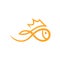 Goldfish symbol, icon on white