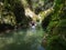 GOLE DEL FARFA, ITALY - JULY 17, 2022: View of Farfa gorge Gole del Farfa in the Sabina area of Lazio region