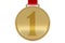 Goledn medal on white background