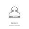 golem icon vector from fantastic characters collection. Thin line golem outline icon vector illustration. Outline, thin line golem