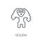 Golem linear icon. Modern outline Golem logo concept on white ba