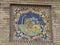 The Golestan palace decoration detailes, colourful painted tiles, the Lion and Sun, Qajars symbols, Tehran, Iran