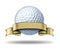 Golf Award with blank gold label