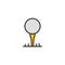 Golf Ball Flat Icon Vector, Symbol or Logo.