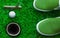 Golf ball on green grass