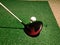 Golf ball screen. Golf indoor and putter golf ball