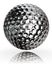 Golf ball silver metal