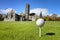 Golf ball on the tee in Adare, Ireland.