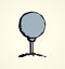 The golf ball. Vector drawing