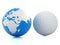 Golf ball world globe