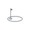 golf bowl icon. Element of web icon with one color for mobile concept and web apps. Thin line golf bowl icon can be used for web