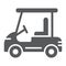 Golf car glyph icon, automobile and sport, cart sign, vector graphics, a solid pattern on a white background.