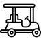 Golf cart icon, transportation related vector