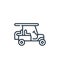 golf cart icon vector from vehicles transportation concept. Thin line illustration of golf cart editable stroke. golf cart linear